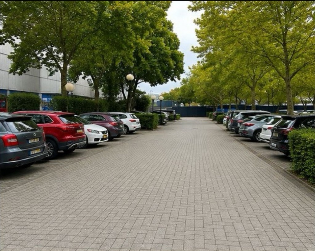 Zufahrt zum Parkplatz von Travel Valet Parking Düsseldorf